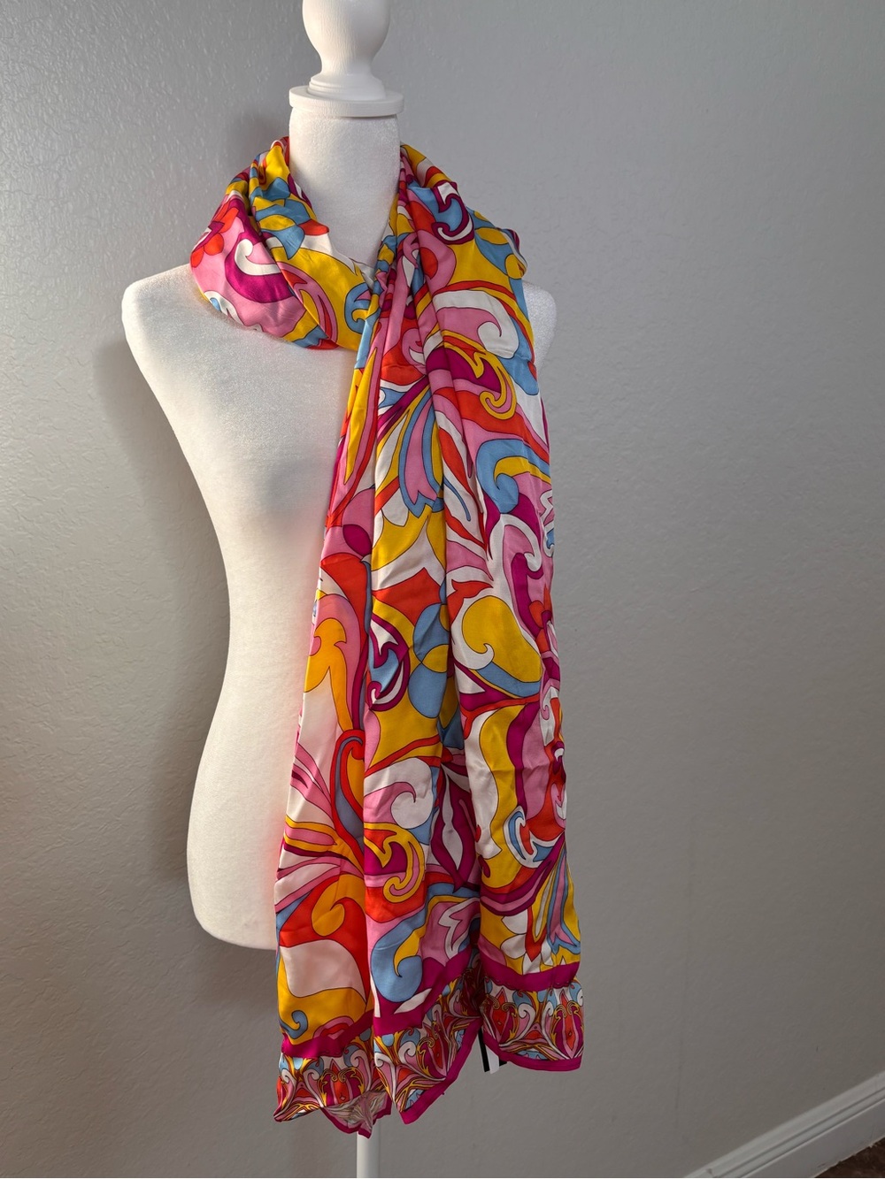 Boston Proper Psychedelic Multicolor Large Scarf Wrap